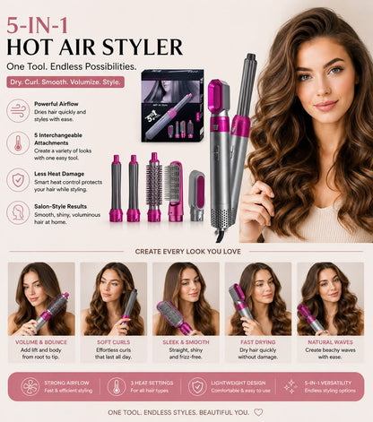 Hot Air Brush (5-in-1) Norvexa